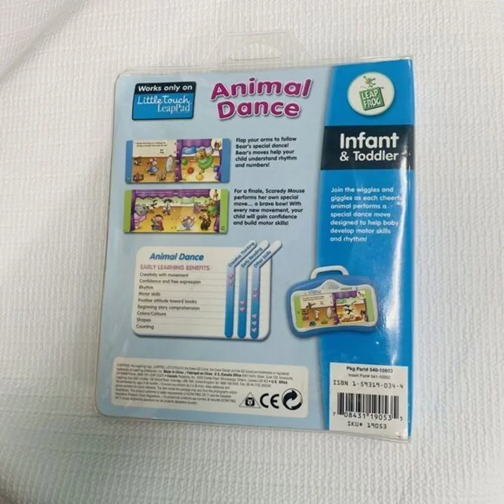Little Touch‎ LeapPad Frog Animal Dance Infant Toddler Interactive Book Game.
